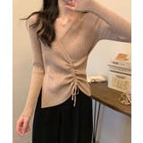 シャーリングドロストリブニットカシュクールトップス【SHOPLIST限定 新作 … | SEU | 詳細画像14 