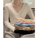 シャーリングドロストリブニットカシュクールトップス【SHOPLIST限定 新作 … | SEU | 詳細画像3 