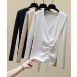 シャーリングドロストリブニットカシュクールトップス【SHOPLIST限定 新作 … | SEU | 詳細画像16 