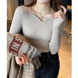 Vネックリブニットプルオーバー【SHOPLIST限定 新作 春 秋 冬】 | SEU | 詳細画像31 