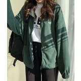 グリーン | ワンポイント刺繍フリースジップブルゾン【SHOPLIST限定 新作 春 | SEU