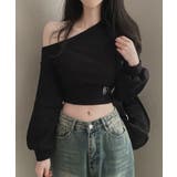 ワンショルダーオフショルスウェットクロップドトップス【SHOPLIST限定 新作… | SEU | 詳細画像11