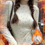フリース素材ドット柄メローフリルリブニットプルオーバー【SHOPLIST限定 新… | SEU | 詳細画像1