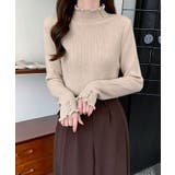 【裏起毛】パールボタンフリルハイネックリブニットトップス【SHOPLIST限定 … | SEU | 詳細画像14