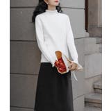 【裏起毛】パールボタンフリルハイネックリブニットトップス【SHOPLIST限定 … | SEU | 詳細画像8
