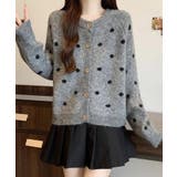 ドット柄ニットカーディガン【SHOPLIST限定 新作 春 秋 冬】 | SEU | 詳細画像9 