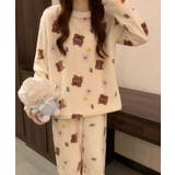【上下セット】ふわもこリブフランネルルームウェア2点セット【SHOPLIST限定… | SEU | 詳細画像9