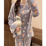 【上下セット】ふわもこリブフランネルルームウェア2点セット【SHOPLIST限定… | SEU | 詳細画像16