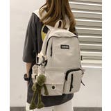 アイボリー | 多機能ポケット付きナイロンデイパック バックパック【SHOPLIST限定 新作 | SEU