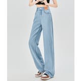 涼しげで軽やかハイウエストワイドデニム【SHOPLIST限定 新作 春 | SEU | 詳細画像3 