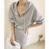 フード付きハーフジップ長袖タイトミニワンピース【SHOPLIST限定 新作 春 | SEU | 詳細画像27 