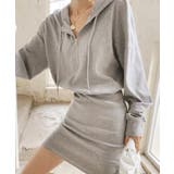 フード付きハーフジップ長袖タイトミニワンピース【SHOPLIST限定 新作 春 | SEU | 詳細画像26 