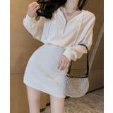 フード付きハーフジップ長袖タイトミニワンピース【SHOPLIST限定 新作 春 | SEU | 詳細画像3 