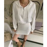 フード付きハーフジップ長袖タイトミニワンピース【SHOPLIST限定 新作 春 | SEU | 詳細画像12 