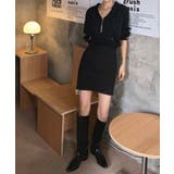 フード付きハーフジップ長袖タイトミニワンピース【SHOPLIST限定 新作 春 | SEU | 詳細画像21 