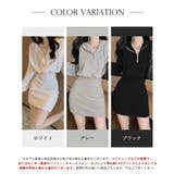 フード付きハーフジップ長袖タイトミニワンピース【SHOPLIST限定 新作 春 | SEU | 詳細画像2 