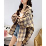 ベージュ | オーバーサイズチェック柄シャツ【SHOPLIST限定 新作 春 夏 秋 冬】 | SEU
