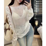 ロングスリーブメッシュニットトップス シアートップス【SHOPLIST限定 新作 | SEU | 詳細画像6 