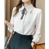 配色ステッチボウタイシャツ【SHOPLIST限定 新作 春 夏 秋 冬】 | SEU | 詳細画像6 