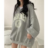 カレッジロゴ風ハーフジップパーカー【SHOPLIST限定 新作 春 | SEU | 詳細画像4 