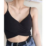 ブラック | カップ付きキャミソール キャミタンクトップ【SHOPLIST限定 新作 | SEU