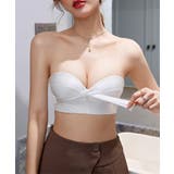ホワイト | 3WAYストラップレスブラ 谷間メイク【SHOPLIST限定 新作 | SEU