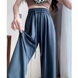 接触冷感風とろみ素材ハイウエスト美脚ワイドパンツ【SHOPLIST限定 新作 春 | SEU | 詳細画像12 
