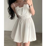 ホワイト | バックリボンバルーンミニワンピース【SHOPLIST限定 新作 春 夏 秋】 | SEU