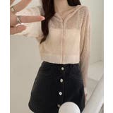 クロップド丈サマーニットシアーフーディー【SHOPLIST限定 新作 春 | SEU | 詳細画像15 