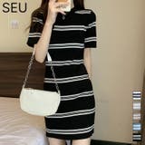 ボーダーニットワンピース【SHOPLIST限定 新作 春 夏 秋】 | SEU | 詳細画像1 