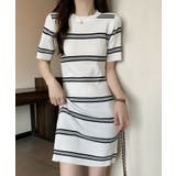 ボーダーニットワンピース【SHOPLIST限定 新作 春 夏 秋】 | SEU | 詳細画像3 