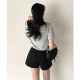 ツイードチェック風ノーカラー半袖ジャケット【SHOPLIST限定 新作 春 | SEU | 詳細画像20 