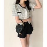 ツイードチェック風ノーカラー半袖ジャケット【SHOPLIST限定 新作 春 | SEU | 詳細画像16 