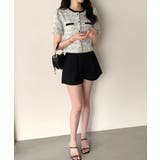 ツイードチェック風ノーカラー半袖ジャケット【SHOPLIST限定 新作 春 | SEU | 詳細画像18 