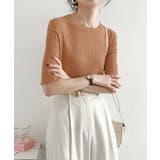 【7色】ベーシックリブ五分袖ニット【SHOPLIST限定 新作 春 夏 秋】 | SEU | 詳細画像23 