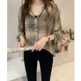 ベージュ | シアーチェックシャツ【SHOPLIST限定 新作 春 夏 秋 冬】 | SEU