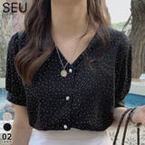 ドット柄半袖ブラウス【SHOPLIST限定 新作 春 夏 秋】 | SEU | 詳細画像1 