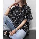 ドット柄スキッパーネックフレアスリーブブラウス【SHOPLIST限定 新作 春 | SEU | 詳細画像18 