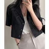 リネンライククロップド半袖テーラードジャケット【SHOPLIST限定 新作 春 | SEU | 詳細画像5 