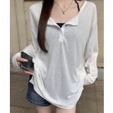 ホワイト | ヘンリーネックルーズロンT【SHOPLIST限定 新作 春 夏 秋】 | SEU
