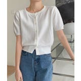 クルーネック半袖ニットカーディガン【SHOPLIST限定 新作 春 夏 秋】 | SEU | 詳細画像7 