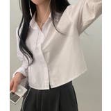 ショート丈ベーシッククロップドシャツ【SHOPLIST限定 新作 春 夏 秋】 | SEU | 詳細画像5 
