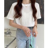 ぽこぽこ素材の涼感シアサッカー風 半袖トップス【SHOPLIST限定 新作 | SEU | 詳細画像3 