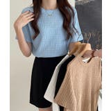 ぽこぽこ素材の涼感シアサッカー風 半袖トップス【SHOPLIST限定 新作 | SEU | 詳細画像23 