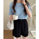 ぽこぽこ素材の涼感シアサッカー風 半袖トップス【SHOPLIST限定 新作 | SEU | 詳細画像24 
