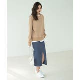 コーデュロイセンタースリットナロースカート | SAISON DE PAPILLON | 詳細画像33