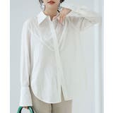 ホワイト | ビッグカラーシャツブラウス | SAISON DE PAPILLON