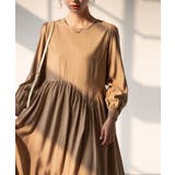 Aラインスモックワンピース ハイウエスト ゆったり | SEU | 詳細画像18