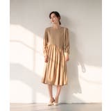 Aラインスモックワンピース ハイウエスト ゆったり | SEU | 詳細画像19