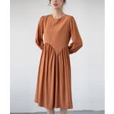 Aラインスモックワンピース ハイウエスト ゆったり | SEU | 詳細画像12